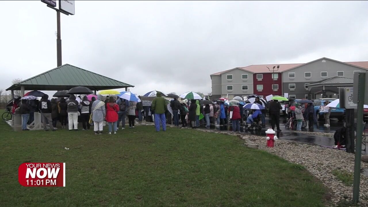 Democrats march through rain in Bluffton protest